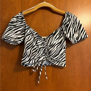 Glassons Zebra Print Women's Crop Top